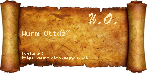 Wurm Ottó névjegykártya